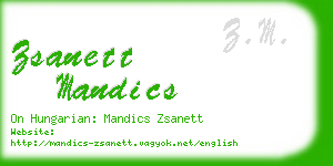 zsanett mandics business card